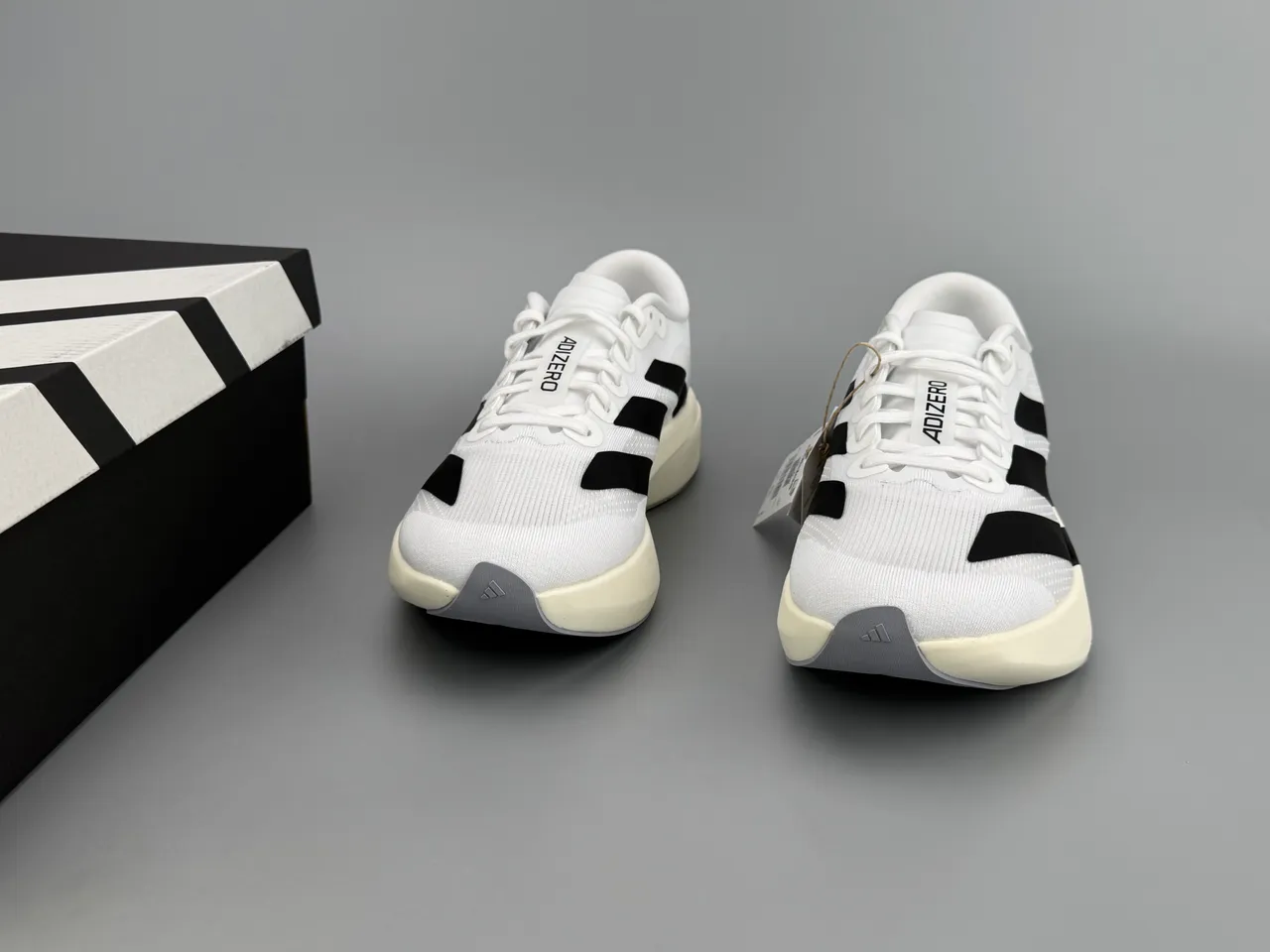 Adidas Adizero Evo.SL White Black Lightstrike Pro Running Shoes 5
