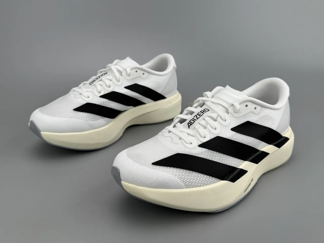 Adidas Adizero Evo.SL White Black Lightstrike Pro Running Shoes 7