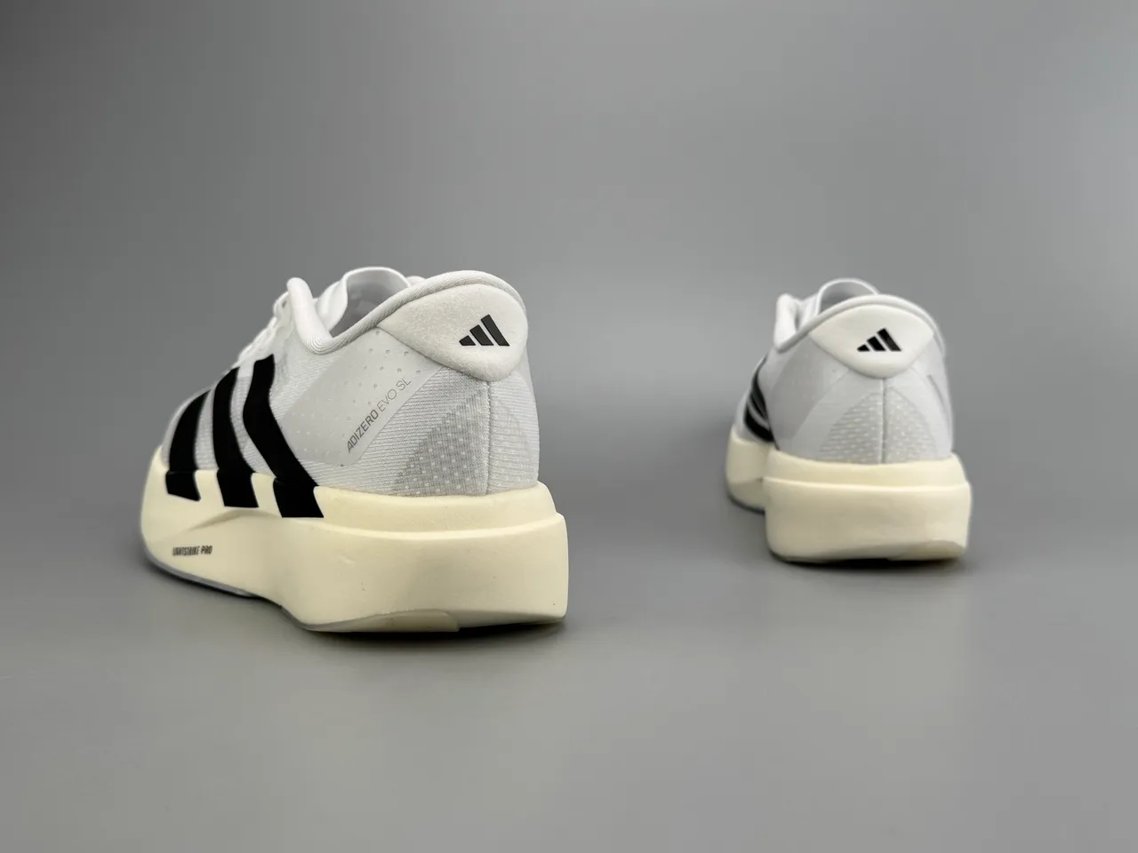 Adidas Adizero Evo.SL White Black Lightstrike Pro Running Shoes 8