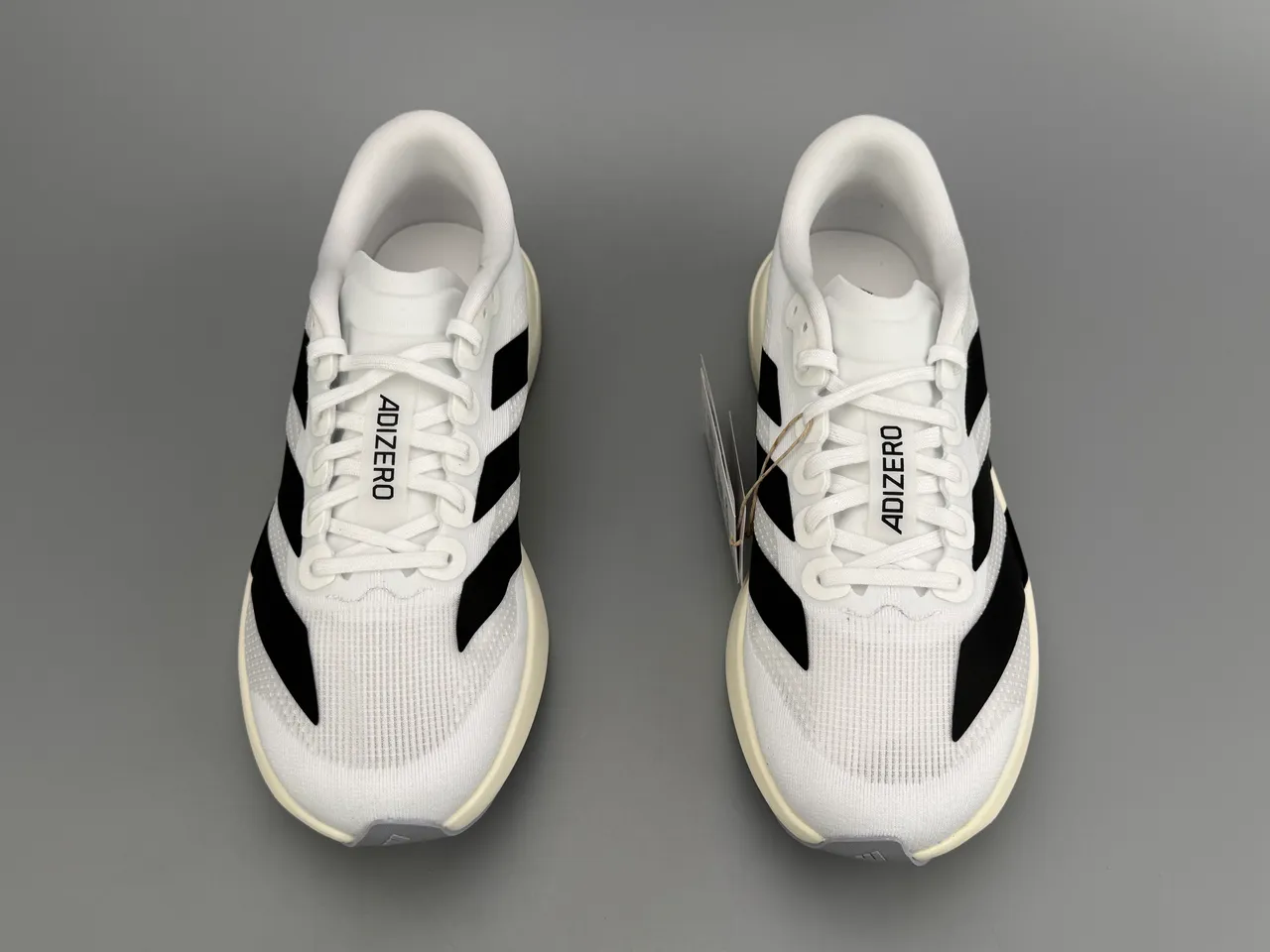 Adidas Adizero Evo.SL White Black Lightstrike Pro Running Shoes 9