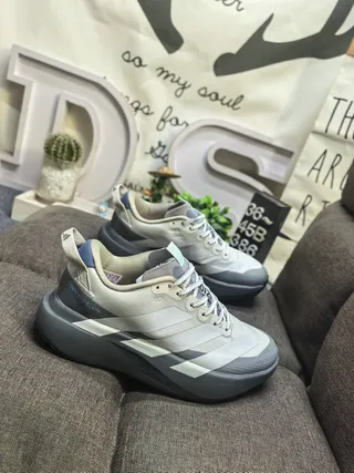 Adidas Beige Gray Engineered Mesh Upper Sculpted Boost Midsole Lifestyle Sneakers 9