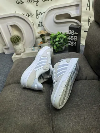 Adidas Beige Gray Low-Top Three-Stripe Side Panel Lifestyle Sneakers 6