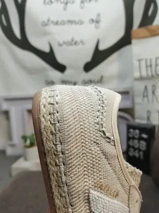 Adidas Beige White Woven Textile Upper Three-Stripe Side Panel Lifestyle Sneakers 23