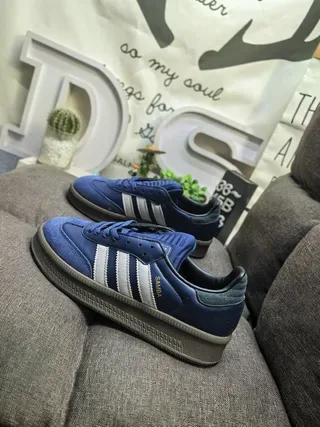 Adidas Black Beige Leather Upper Three-Stripe Side Panel Lifestyle Sneakers 17