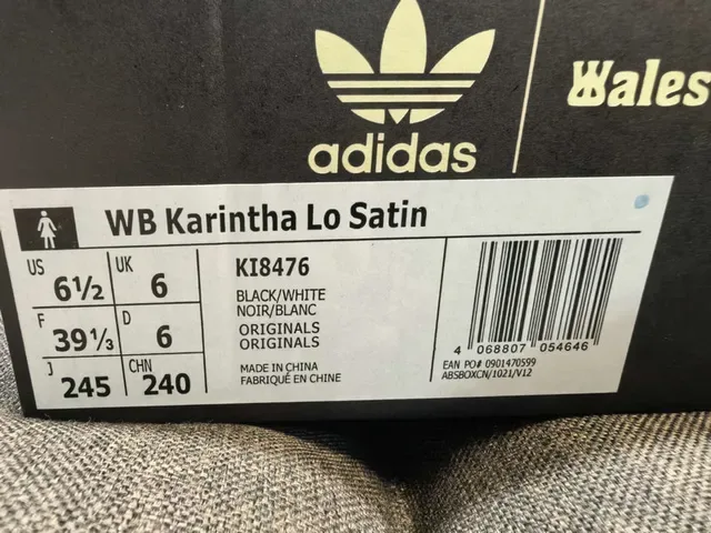 Adidas Black Beige Leather Upper Three-Stripe Side Panel Lifestyle Sneakers 2