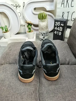 Adidas Black Beige Low-Top Suede-Leather Mix Lifestyle Sneakers 8