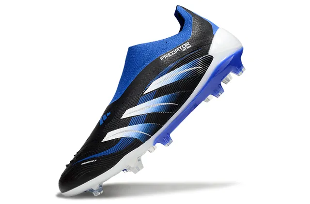 Adidas Black Blue Sock-Fit Collar Gradient Striped Upper Firm-Ground Soccer Shoes 7