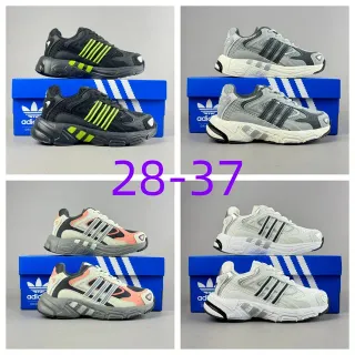 Adidas কালো সবুজ মিডসোল মেশ-সিন্থেটিক হাইব্রিড উপর চংকি স্নিকার