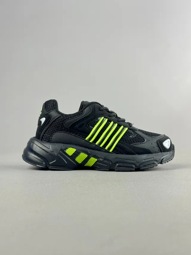 Adidas Preto Verde Solado Intermediário Malha-Sintético Híbrido Superior Tênis Chunky 8