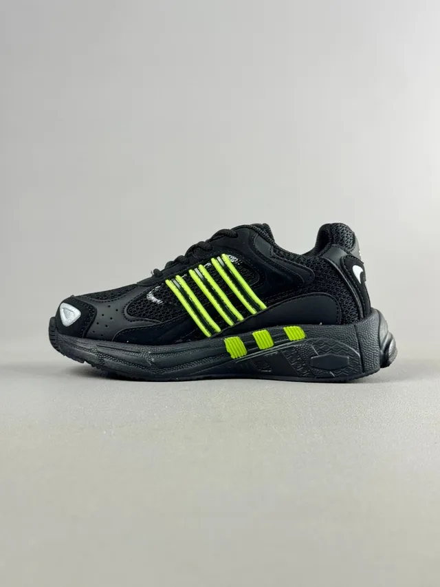 Adidas Preto Verde Solado Intermediário Malha-Sintético Híbrido Superior Tênis Chunky 10