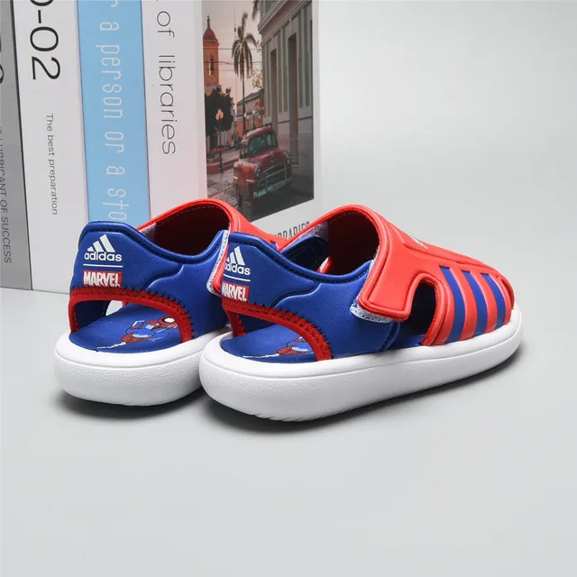 Adidas Sandales Casuales Noires Vertes Ouvertes à l'orteil avec Sangle 18