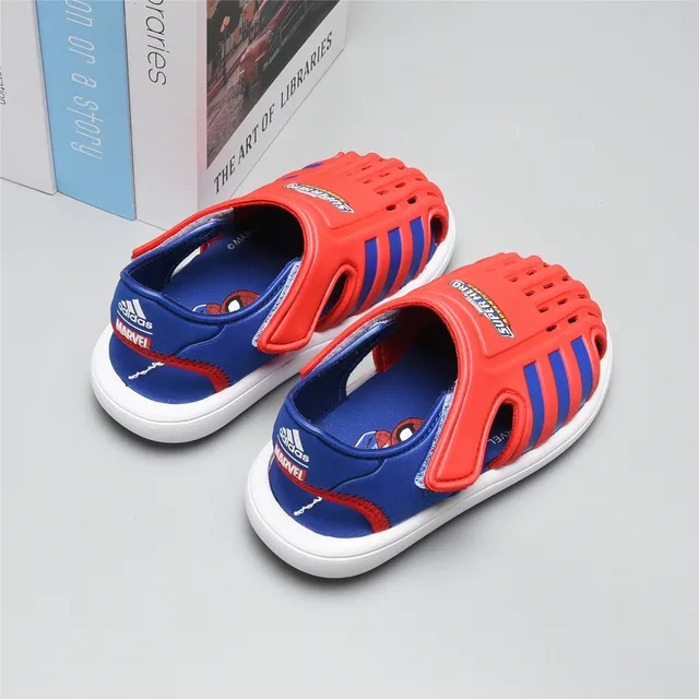 Adidas Sandales Casuales Noires Vertes Ouvertes à l'orteil avec Sangle 19