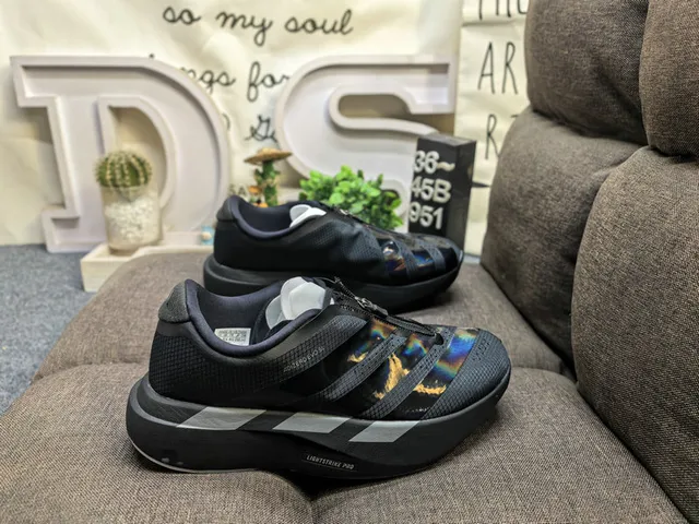 Adidas Black Multicolor Laceless Zip Closure Mesh And Synthetic Upper Lifestyle Sneakers 1
