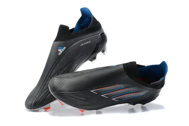 Adidas Black Orange Sock-Fit Collar Asymmetric Lacing Cover Firm-Ground Soccer Shoes 2
