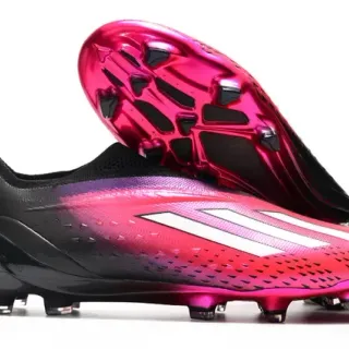 Adidas Black Pink Low-Cut Sock-Fit Upper Gradient Mesh Firm-Ground Soccer Shoes