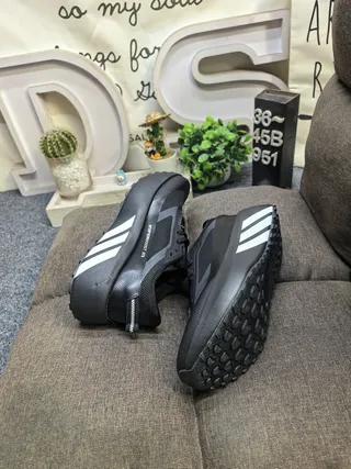 Adidas Black White Chunky Platform Sole Mesh-and-Synthetic Upper Lifestyle Sneakers 6