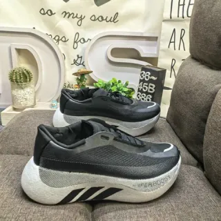 Adidas Black White Knit Upper Segmented Foam Midsole Lifestyle Sneakers