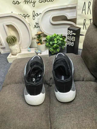 Adidas Black White Knit Upper Segmented Foam Midsole Lifestyle Sneakers 8