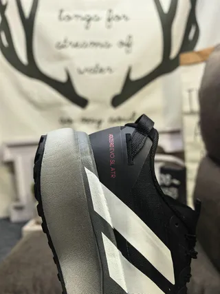 Adidas Black White Low-Profile Racing Silhouette Engineered Mesh Upper Running Shoes 3