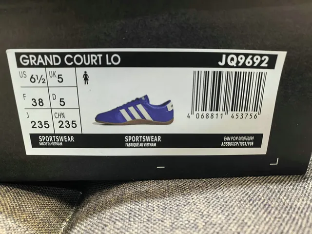 Adidas Blue White Low-Top Stitched Leather Upper Lifestyle Sneakers 2