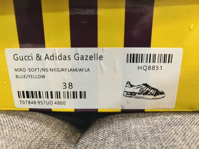 Adidas Blue Yellow Suede Upper Three-Stripe Side Panel Lifestyle Sneakers 2