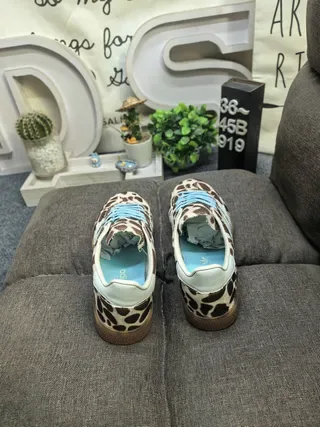 Adidas Brown Blue Leopard-Print Upper Light Laces Lifestyle Sneakers 8