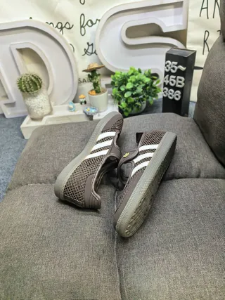 Adidas Brown White Laceless Mary Jane-Inspired Mesh Upper Lifestyle Sneakers 6