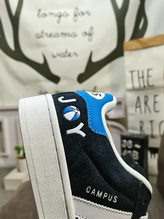 Adidas Campus Navy and Blue Suede Lifestyle Sneakers 3