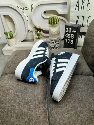 Adidas Campus Navy and Blue Suede Lifestyle Sneakers 6