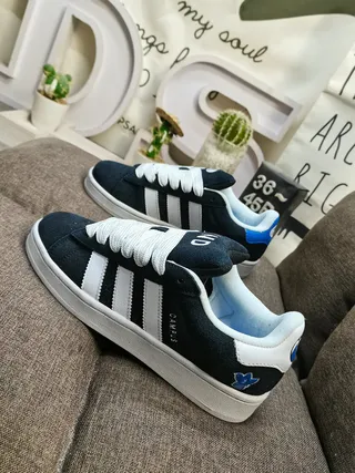 Adidas Campus Navy and Blue Suede Lifestyle Sneakers 7