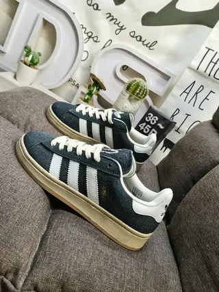 Adidas Campus Navy Blue Suede White Stripe Lifestyle Sneakers 7