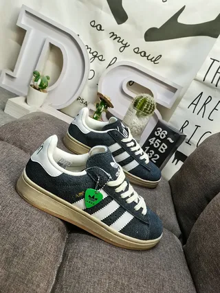 Adidas Campus Navy Blue Suede White Stripe Lifestyle Sneakers 9