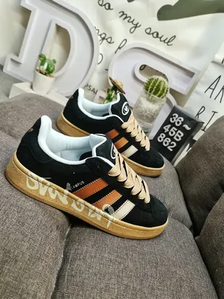 Adidas Campus Tan and Neon Lime Green Lifestyle Sneakers 19