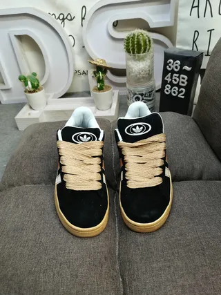 Adidas Campus Tan and Neon Lime Green Lifestyle Sneakers 20