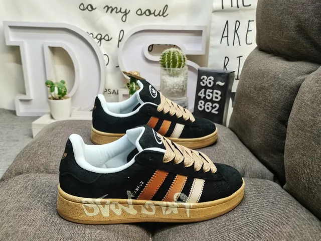 Adidas Campus Tan and Neon Lime Green Lifestyle Sneakers 21