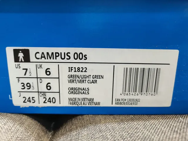 Adidas Campus Tan and Neon Lime Green Lifestyle Sneakers 22