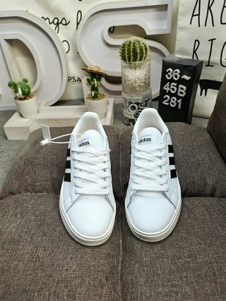Adidas Campus White and Black Lifestyle Sneakers 10