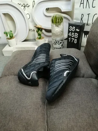 Adidas Copa Black Silver Quilted Upper Three-Stripe Side Panel Sneakers 6