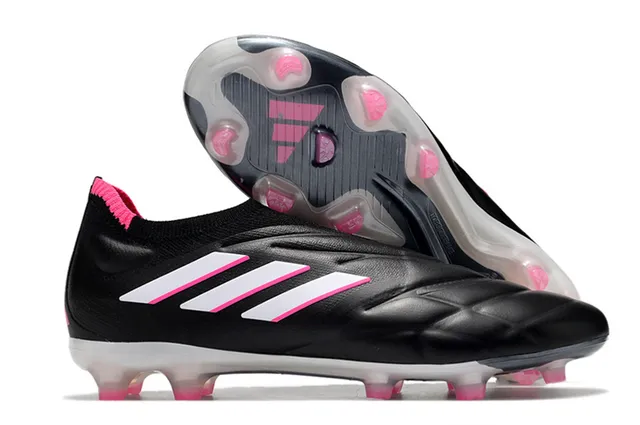 Adidas Copa Pure Full Knit FG Noir Blanc Rose Terrain ferme Chaussures de football 2