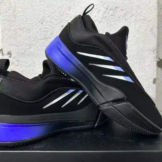 Adidas Dame 9 Black and Electric Blue बास्केटबॉल जूते