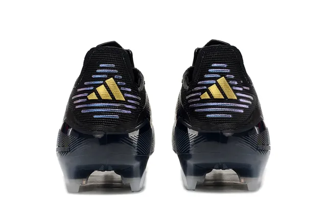 Adidas F50 Black and Iridescent Blue Firm-Ground Soccer Shoes 3