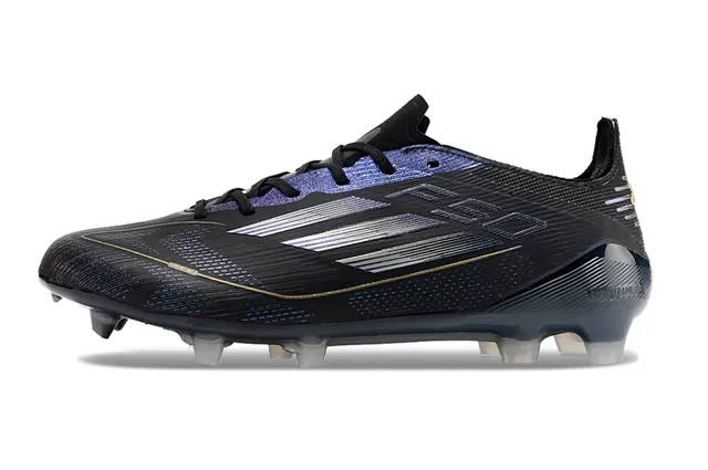Adidas F50 Black and Iridescent Blue Firm-Ground Soccer Shoes 8