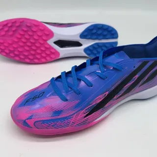 Adidas F50 Blue Pink Low-Cut Synthetic Upper Gradient Print Turf Soccer Shoes