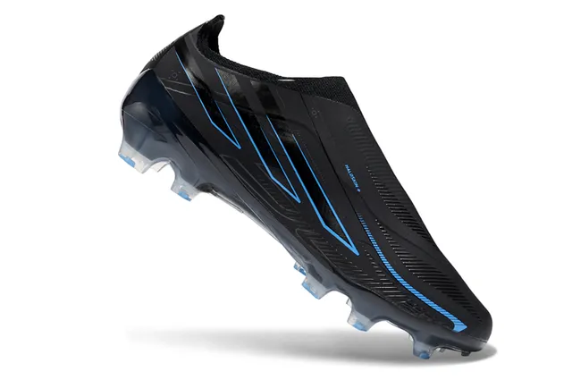 Adidas F50 Hyperfast Black Blue Firm-Ground Soccer Shoes 2
