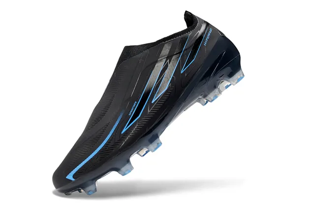 Adidas F50 Hyperfast Black Blue Firm-Ground Soccer Shoes 3