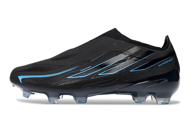 Adidas F50 Hyperfast Black Blue Firm-Ground Soccer Shoes 7