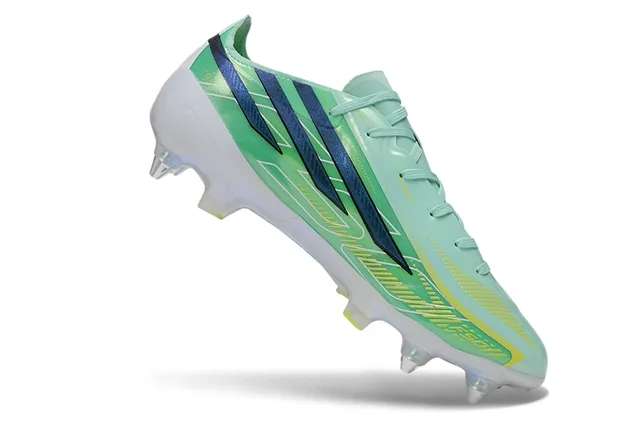 Adidas F50 Hyperfast Mint Green Navy Yellow Firm-Ground Soccer Shoes 2