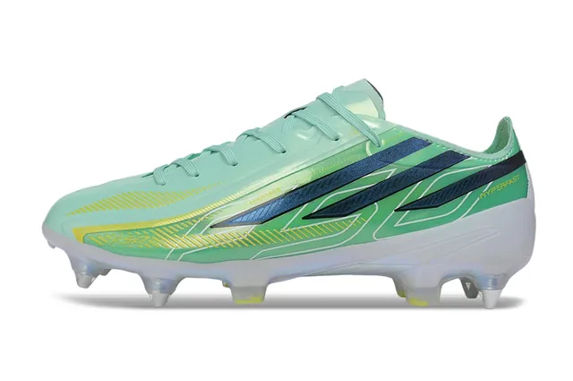 Adidas F50 Hyperfast Mint Green Navy Yellow Firm-Ground Soccer Shoes 7