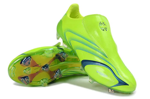 Adidas F50 Lime Green Blue Wave Firm-Ground Soccer Shoes 4
