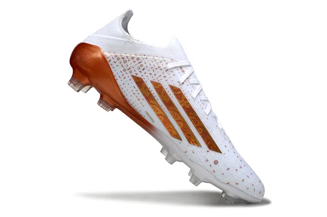 Adidas F50 White Orange Low-Cut Molded-Stud Firm-Ground Soccer Shoes 2
